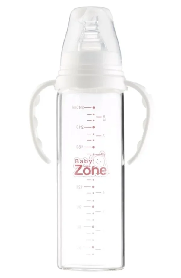 بيبي زون رضاعة 250 مل زجاج بيدين